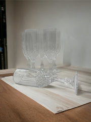 6 flûtes en cristal