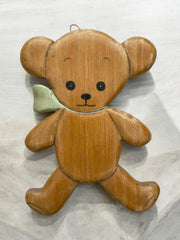 Trio d’animaux en bois vintage à accrocher