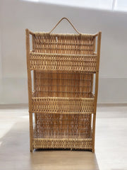 Petite étagère en osier et rotin