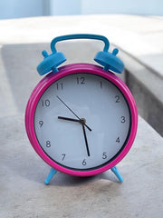 Grande horloge murale ou à déposer pop art fuchsia