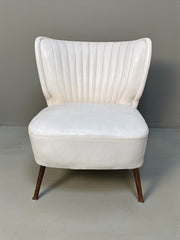 Fauteuil cocktail 1950/60 blanc crème