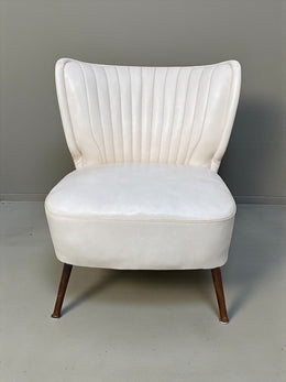 Fauteuil cocktail 1950/60 blanc crème