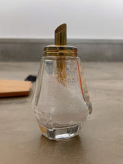 Sucrier ancien doré et en verre