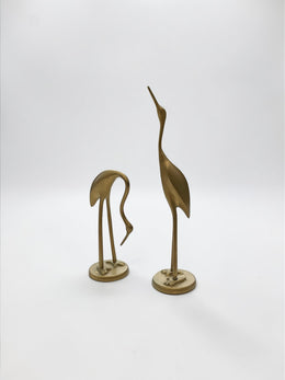 Duo d’échassiers en laiton