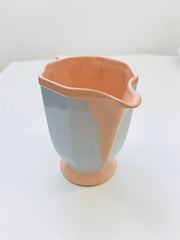 Pichet/vase en faïence Digoin Sarreguemines pastel