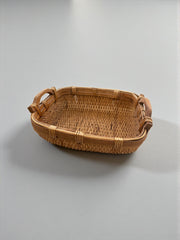 Grand panier en osier chinois tressé main