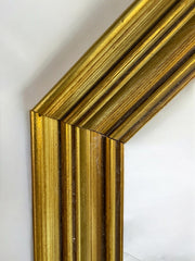 Grand miroir vertical bois doré