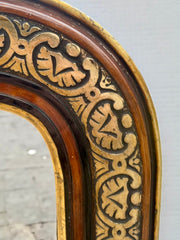 Miroir ancien français de style Louis-Philippe en bois sculpté et doré, du XIXe siècle.