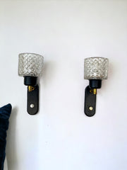 Appliques murales noir et laiton