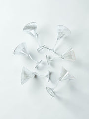 6 verres à cocktail pied zig zag