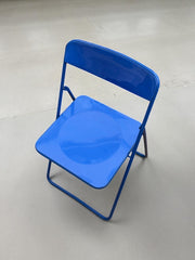 Chaise pliante bleue Niels Gammelgaard