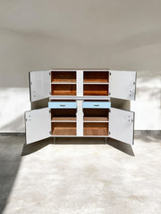 Meuble cuisine Formica bleu ciel