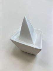 Bateau Origami déco ou porte bijoux en porcelaine