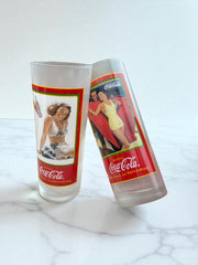 2 verres pin-up coca cola rétro