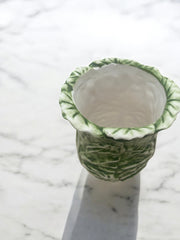 Vase vintage en barbotine chou