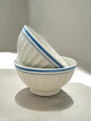 Duo de bols à facettes années 50