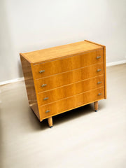 Commode vintage 4 tiroirs poignées dorées