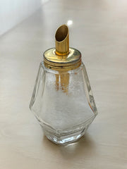 Sucrier ancien doré et en verre