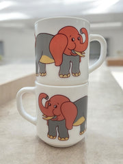 Duo de mugs éléphants amoureux Arcopal