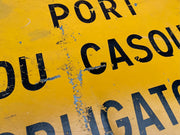 Plaque métal chantier vintage