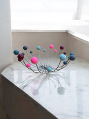 Corbeille à fruits ou centre de table atomique spoutnik