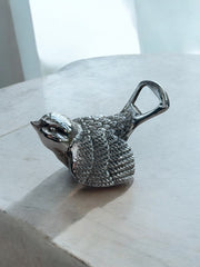 Décapsuleur oiseau métal argenté