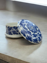 Ancienne à bijoux porcelaine bleue et blanche