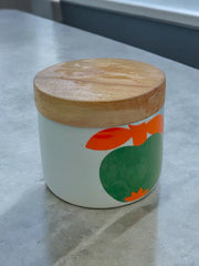 Pot en céramique Franco Pozzi motif pomme/tomate