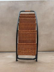 Porte revue en rotin années 70