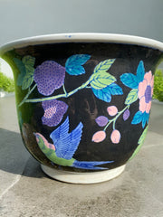 Cache pot thème végétal vintage style japonais