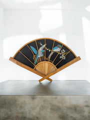 Petit éventail décoratif oiseaux
