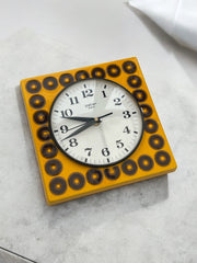 Horloge en céramique orange vintage Peter Électric