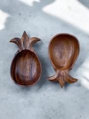 Duo de plats ananas en bois